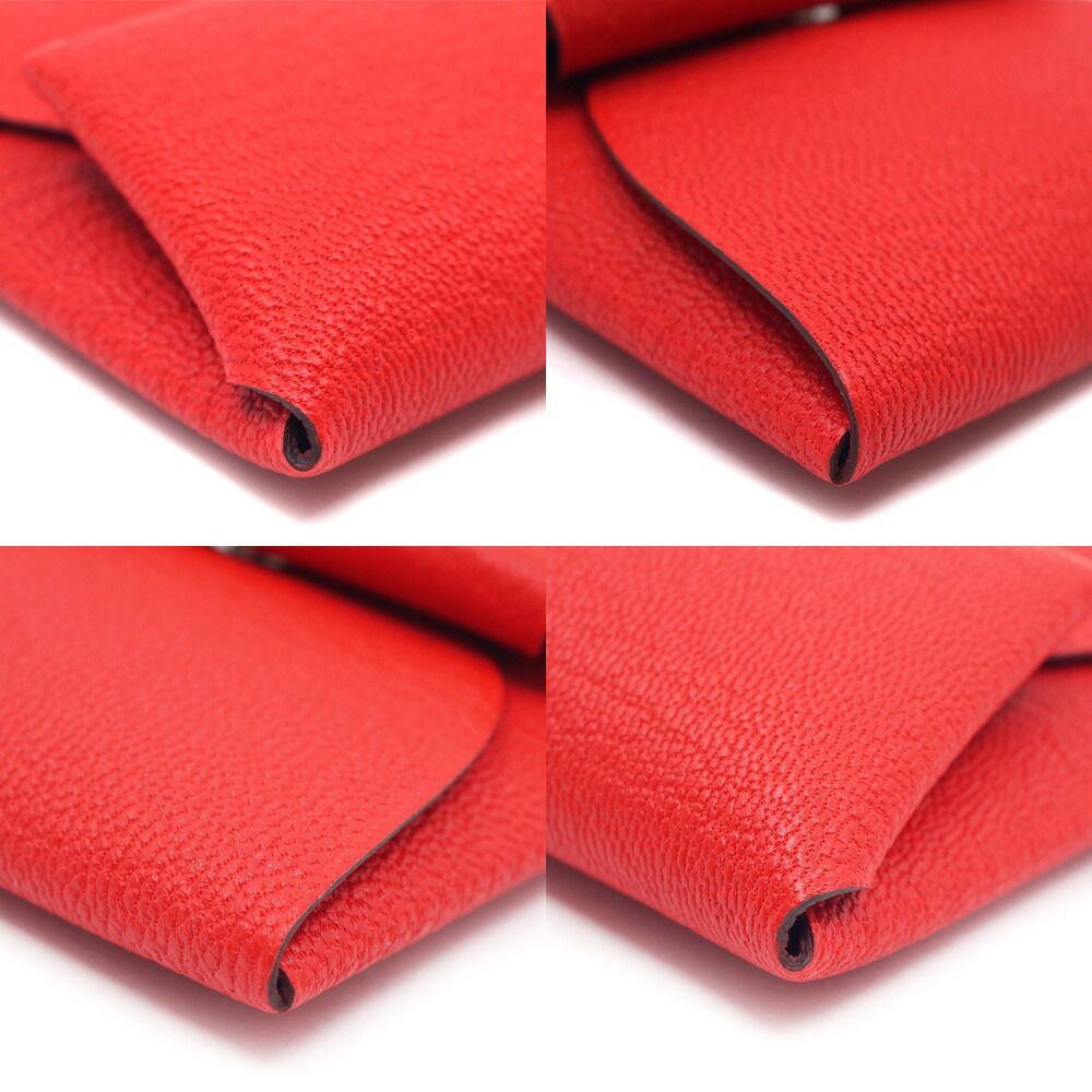 Hermes Bastia Coin Case Card le Juku Leather Red Box — view 5