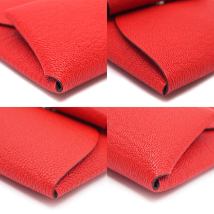 Hermes Bastia Coin Case Card le Juku Leather Red Box — view 5