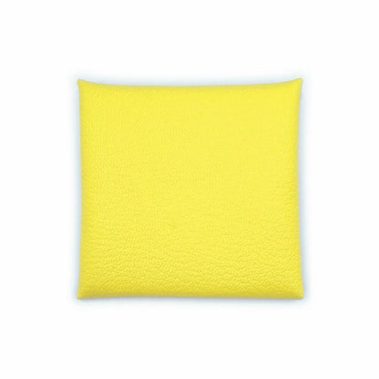 Hermes Bastia Coin Case Card Jaune Citron Leather Made Yellow Lime