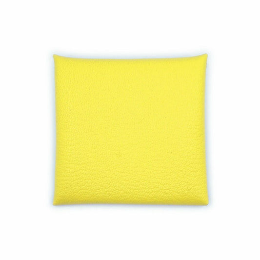 Hermes Bastia Coin Case Card Jaune Citron Leather Made Yellow Lime