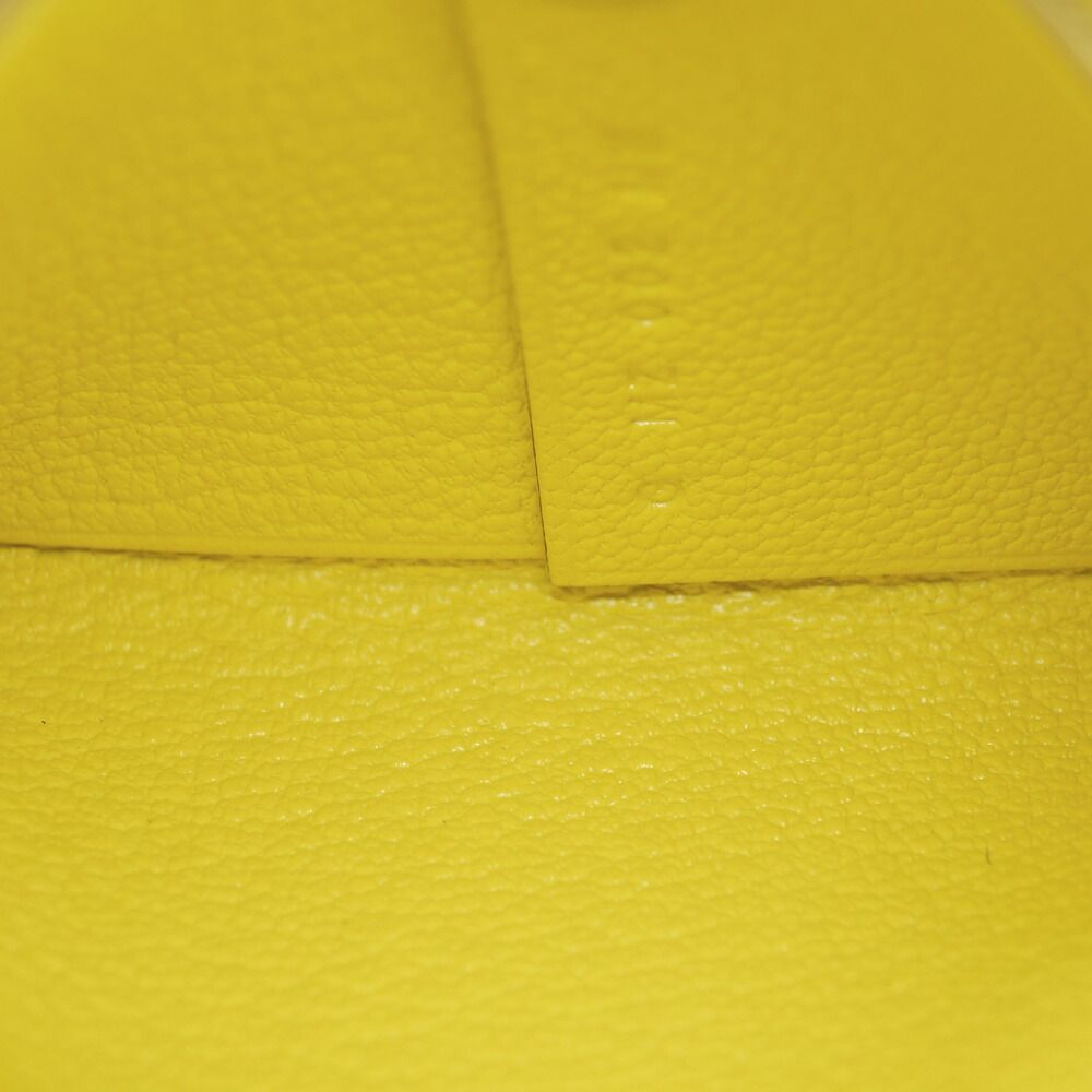 Hermes Bastia Coin Case Card Jaune Citron Leather Made Yellow Lime — view 8
