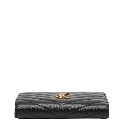 Saint Laurent Monogram 2 Parts Zip Wallet Bifold Black Tannin Leather — view 3