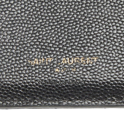 Saint Laurent Monogram 2 Parts Zip Wallet Bifold Black Tannin Leather — view 8