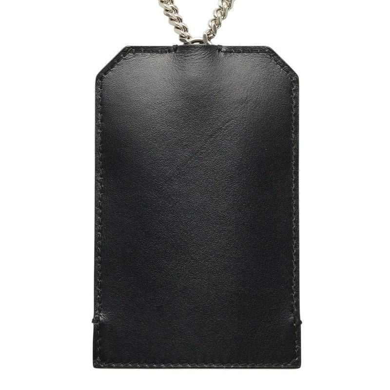 Saint Laurent Chain Card Case ID Black Leather — view 2