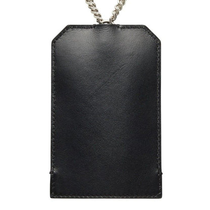 Saint Laurent Chain Card Case ID Black Leather — view 2