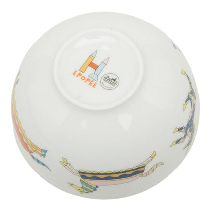 Hermes Epope Tableware Plate Set of 4 Multicolor Ceramic — view 7
