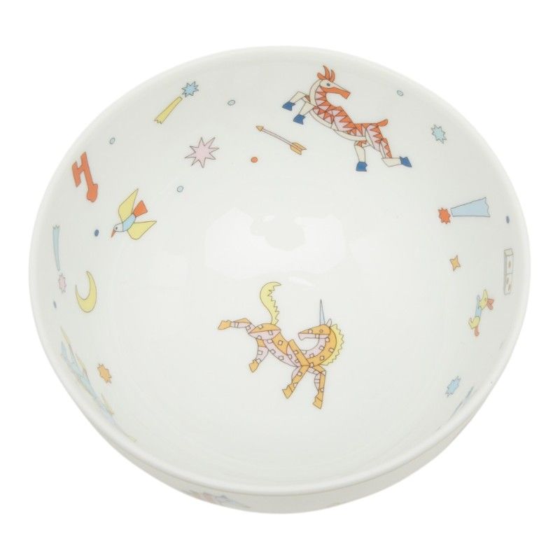 Hermes Epope Tableware Plate Set of 4 Multicolor Ceramic — view 6