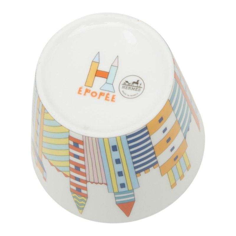 Hermes Epope Tableware Plate Set of 4 Multicolor Ceramic — view 9