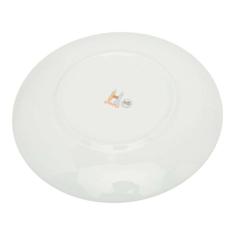 Hermes Epope Tableware Plate Set of 4 Multicolor Ceramic — view 3