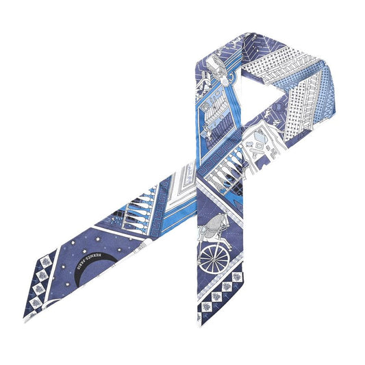 Hermes Scarf Twilly Scarves Blue