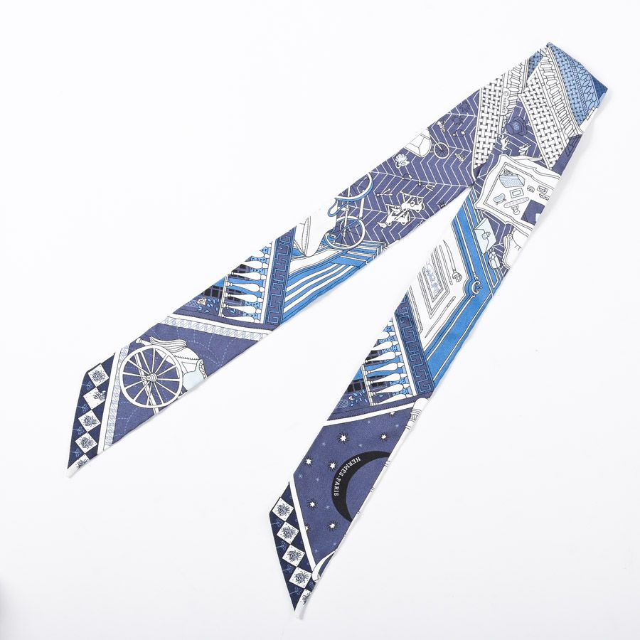 Hermes Scarf Twilly Scarves Blue — view 2