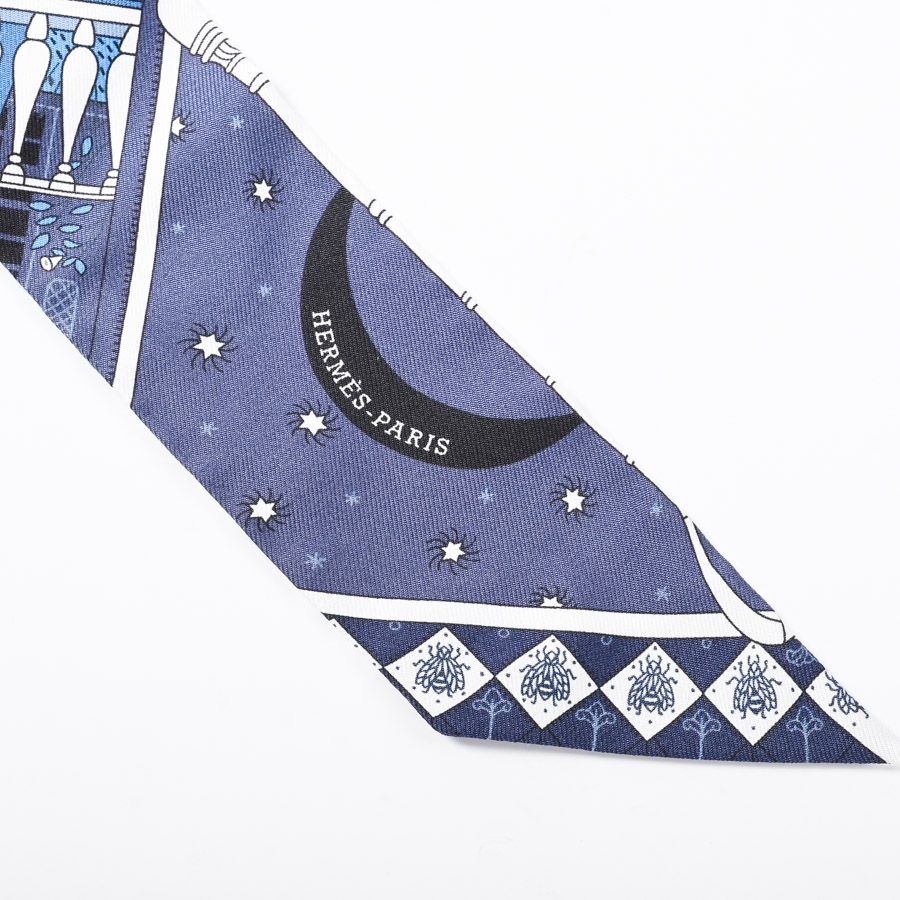 Hermes Scarf Twilly Scarves Blue — view 3