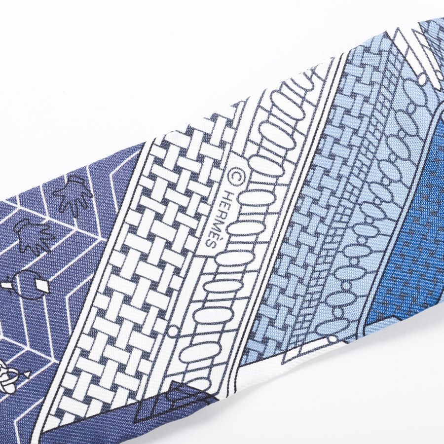 Hermes Scarf Twilly Scarves Blue — view 4