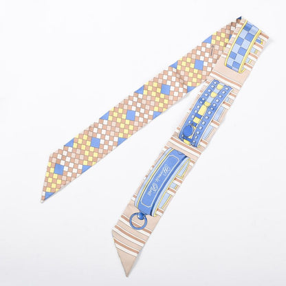 Hermes Scarf Twilly Scarves Beige — view 2