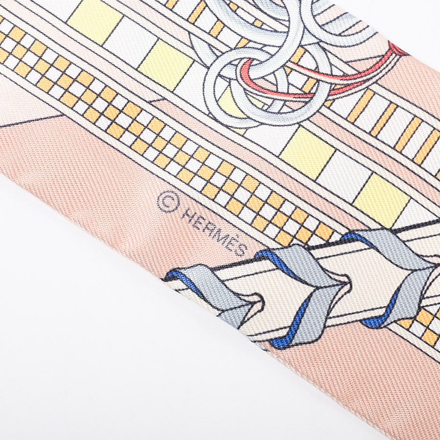 Hermes Scarf Twilly Scarves Pink — view 3