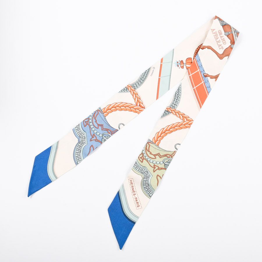 Hermes Scarf Twilly Scarves Blue — view 2