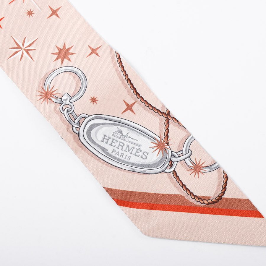 Hermes Scarf Twilly Scarves Beige — view 3