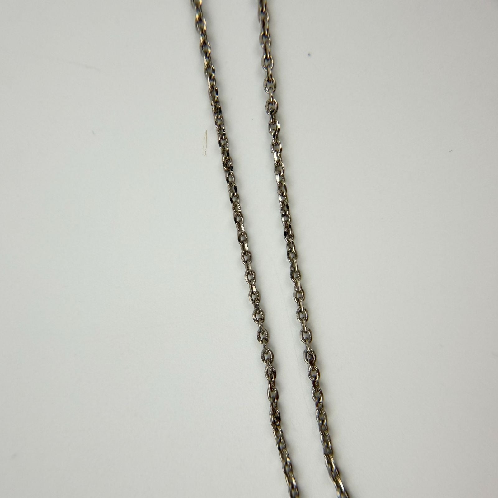 Celine Bag Motif Necklace Plated Rhinestone Silver Pink Vintage — view 5