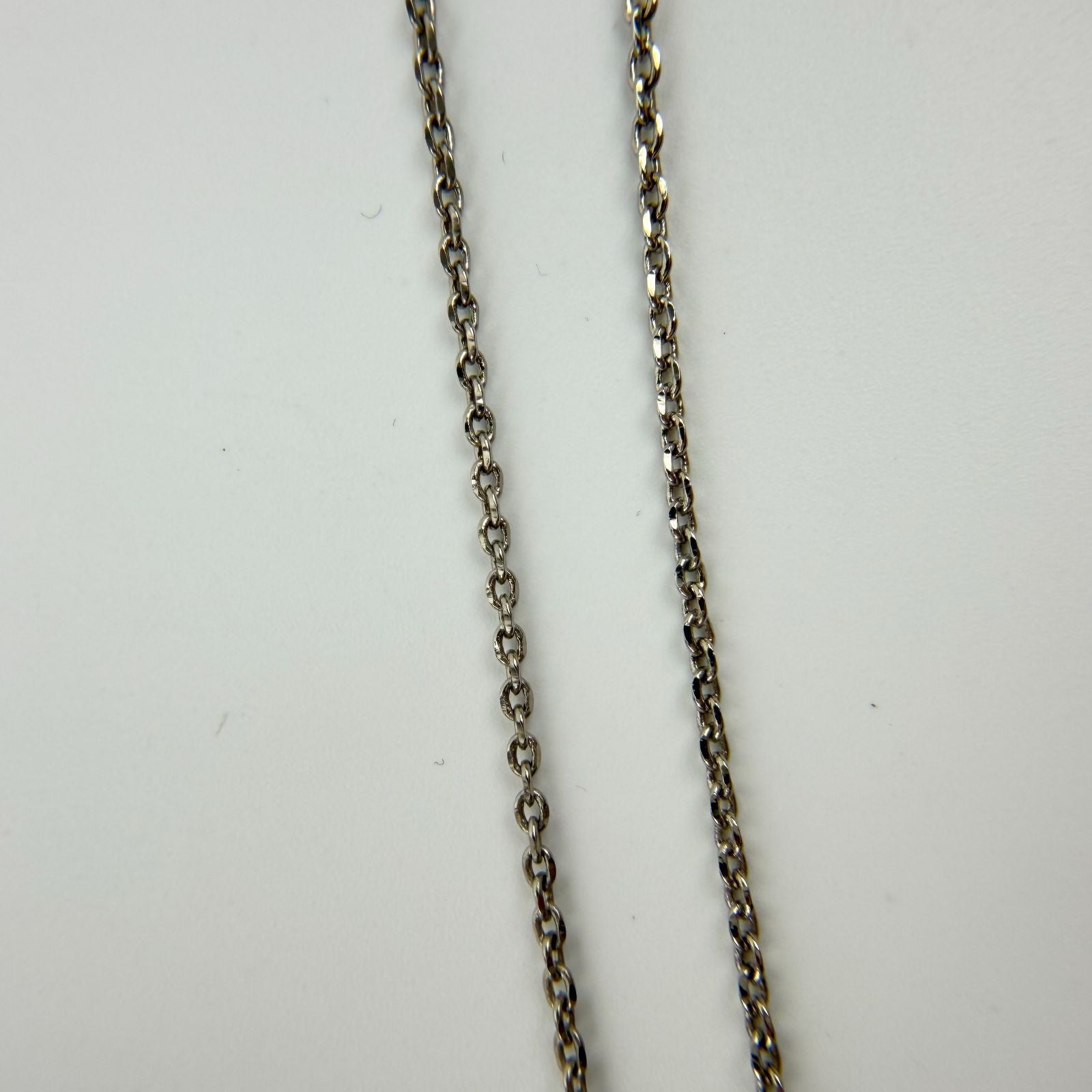 Celine Bag Motif Necklace Plated Rhinestone Silver Pink Vintage — view 6