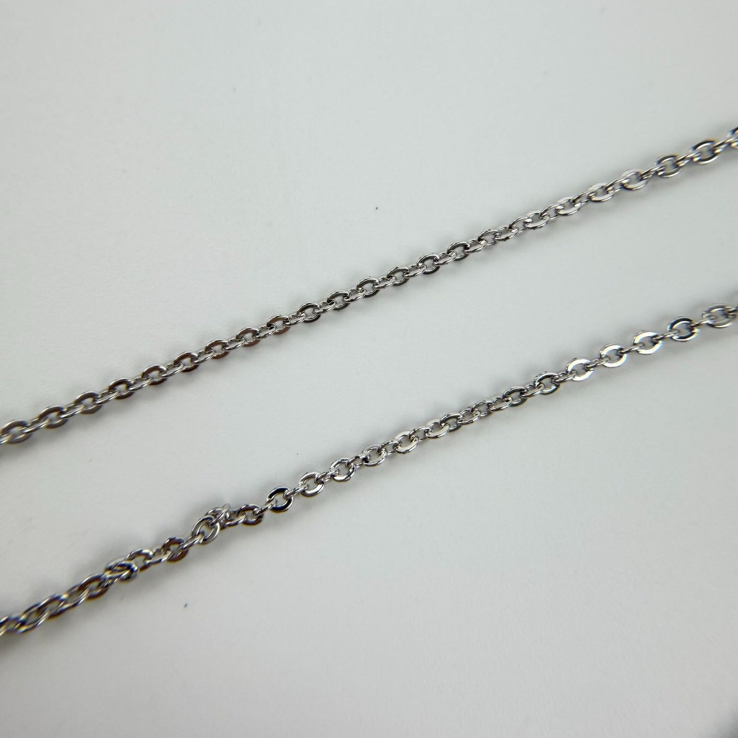 Dior Logo Rhinestone Necklace Plated Silver Pink Vintage — view 5