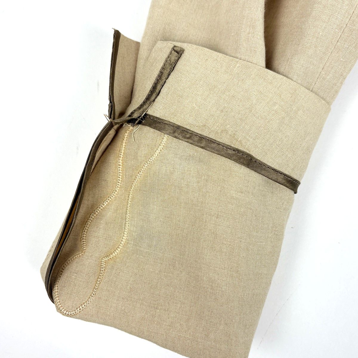 Hermes Set Linen Set Skirt Suit Hemp Beige — view 7