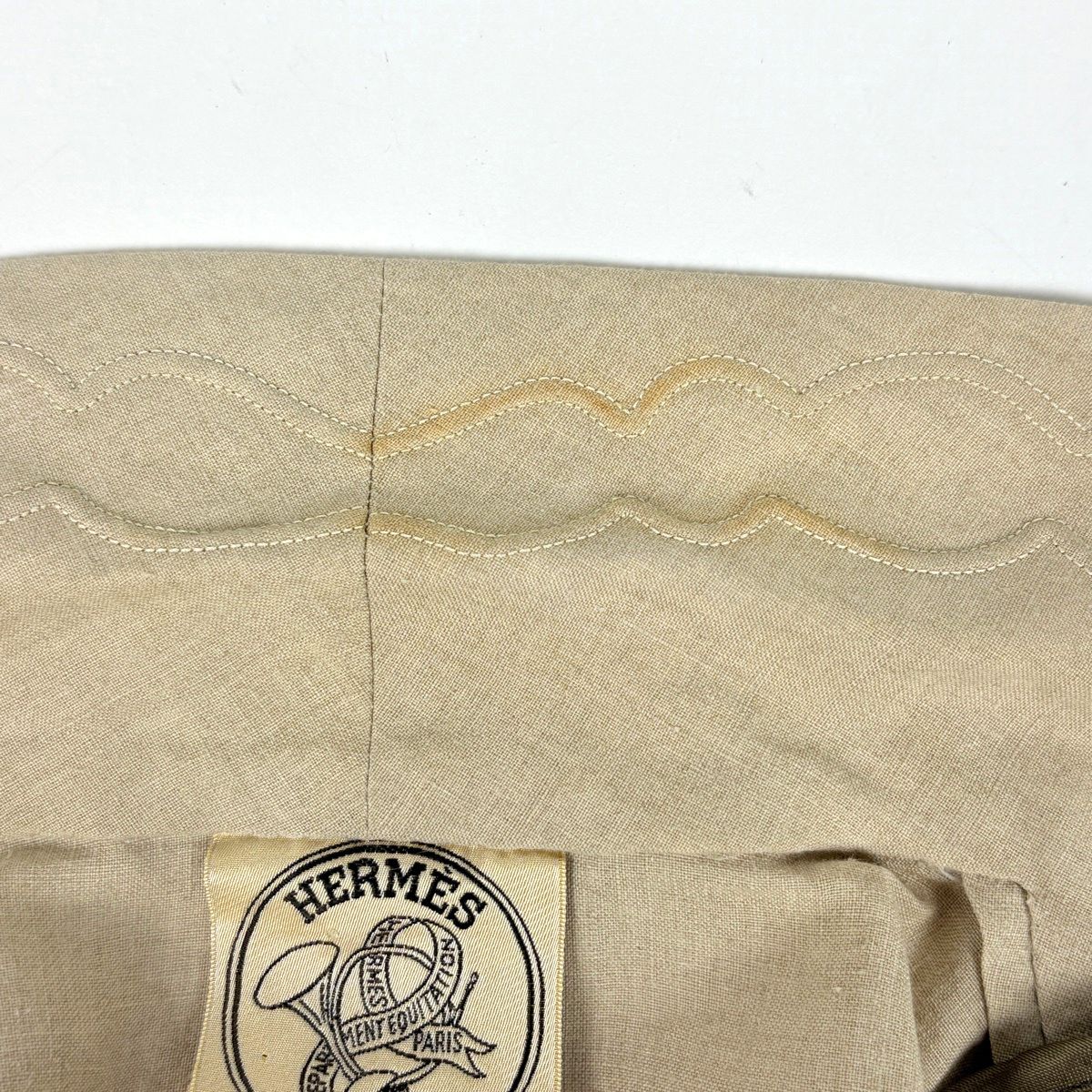 Hermes Set Linen Set Skirt Suit Hemp Beige — view 8