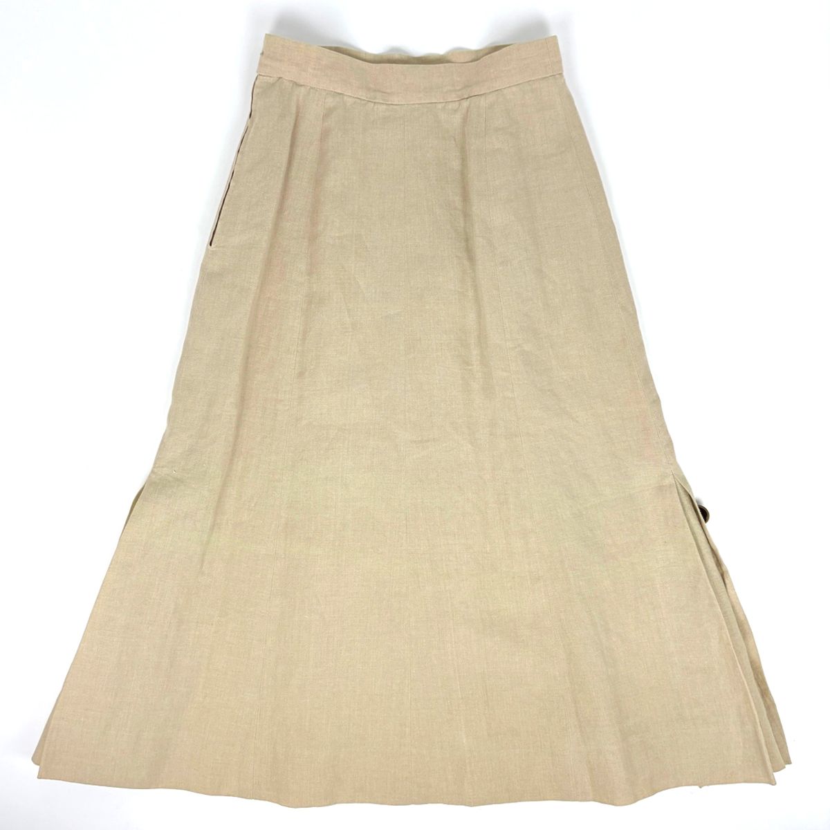 Hermes Set Linen Set Skirt Suit Hemp Beige — view 5