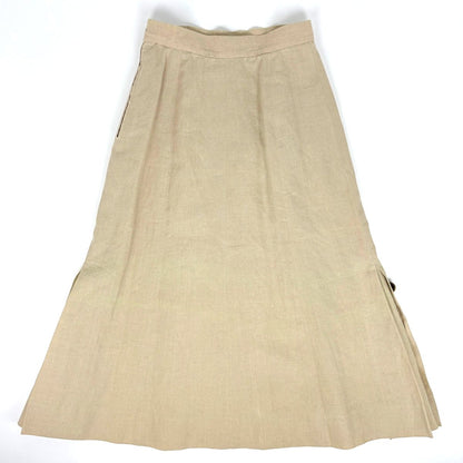 Hermes Set Linen Set Skirt Suit Hemp Beige — view 5