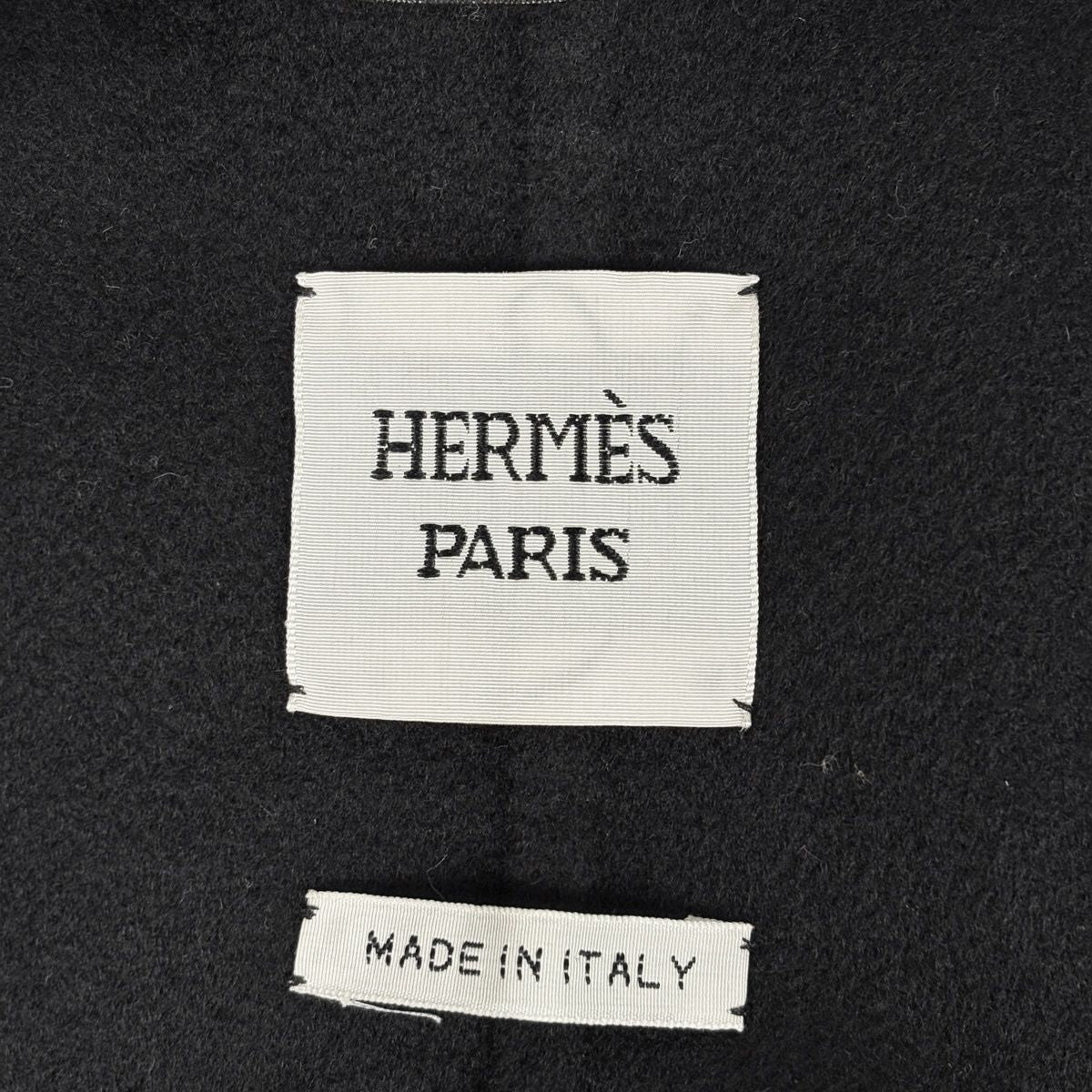 Hermes Gown Coat Robe Long Belted Cashmere Black — view 9
