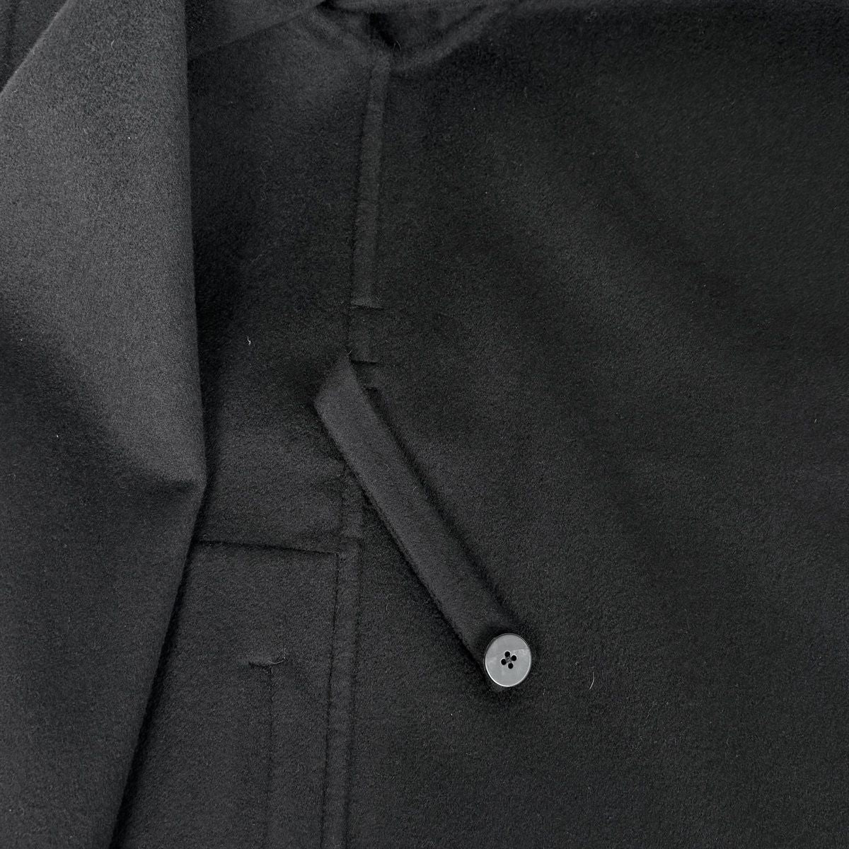 Hermes Gown Coat Robe Long Belted Cashmere Black — view 7
