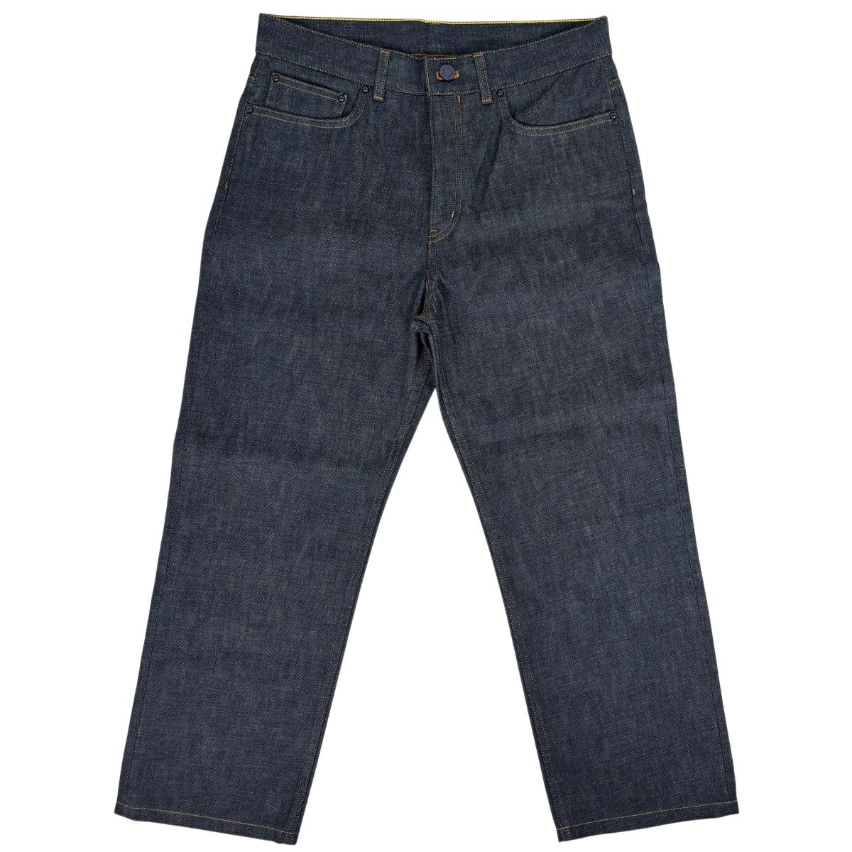 Louis Vuitton Logo Denim Pants Straight Cotton Navy