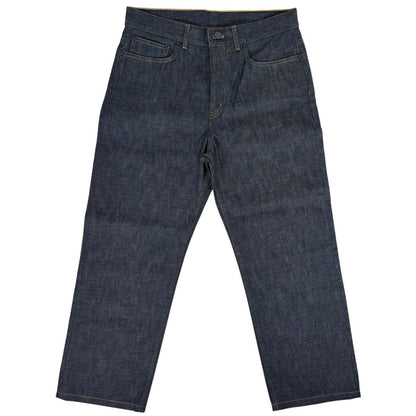 Louis Vuitton Logo Denim Pants Straight Cotton Navy