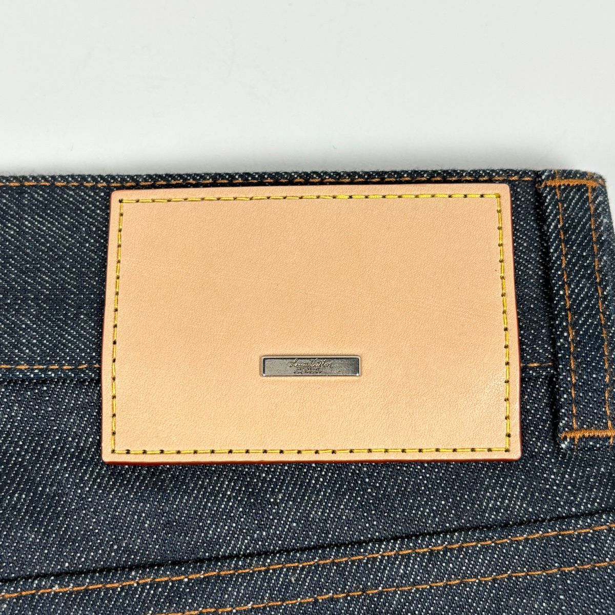 Louis Vuitton Logo Denim Pants Straight Cotton Navy — view 4