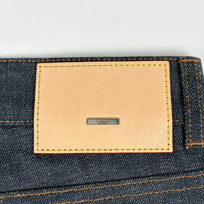 Louis Vuitton Logo Denim Pants Straight Cotton Navy — view 4