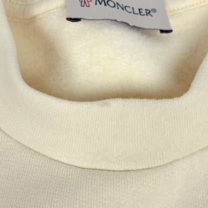 Moncler Logo Sweatshirt Crew Neck Top Cotton White — view 4