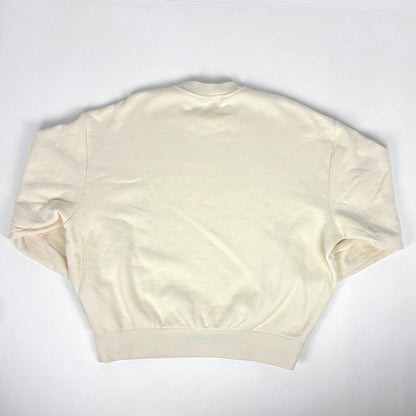 Moncler Logo Sweatshirt Crew Neck Top Cotton White — view 2
