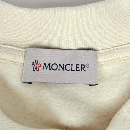 Moncler Logo Sweatshirt Crew Neck Top Cotton White — view 6