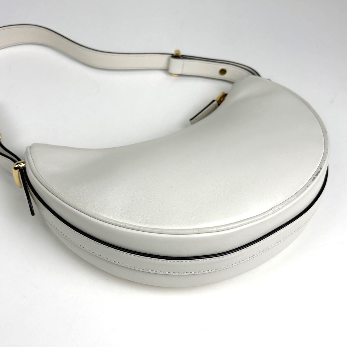 Prada Shoulder Bag Leather White — view 2