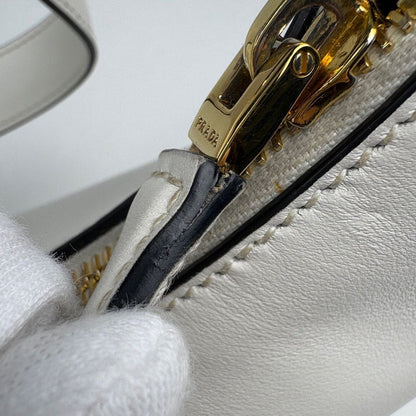 Prada Shoulder Bag Leather White — view 6
