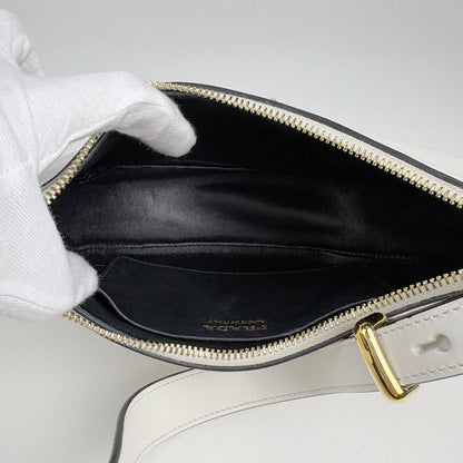 Prada Shoulder Bag Leather White — view 9