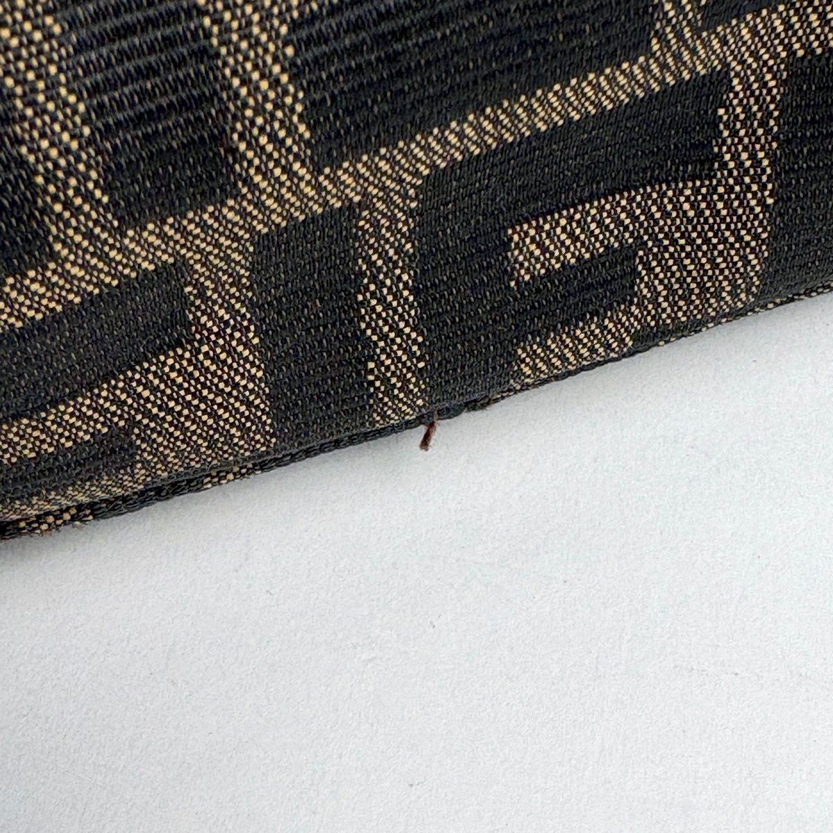 Fendi Zucca Pattern Shoulder Bag Mamma Bucket Canvas Brown — view 4
