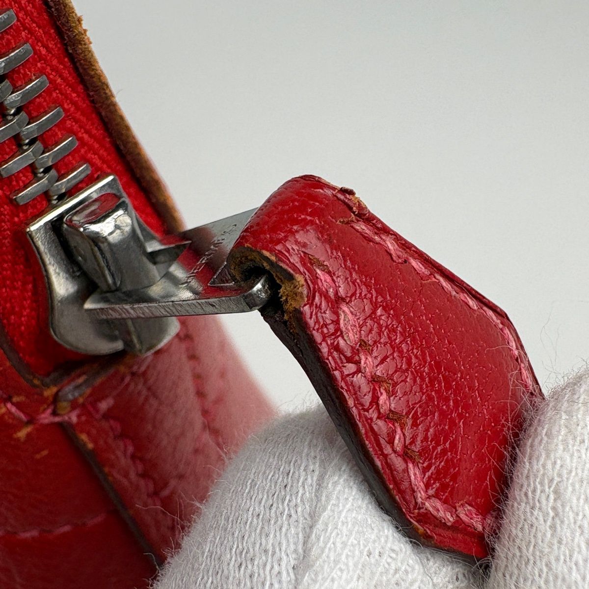 Hermes Bolide 27 2-Way Handbag Chevre Rouge Casac — view 5