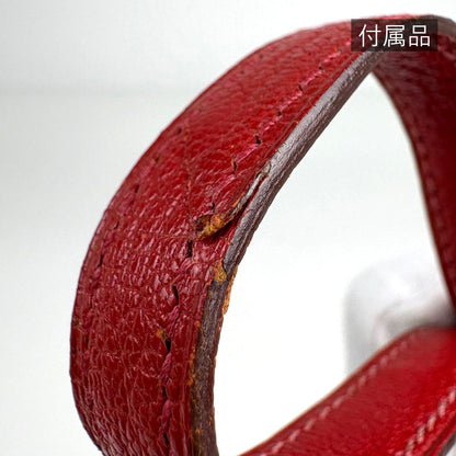 Hermes Bolide 27 2-Way Handbag Chevre Rouge Casac — view 9