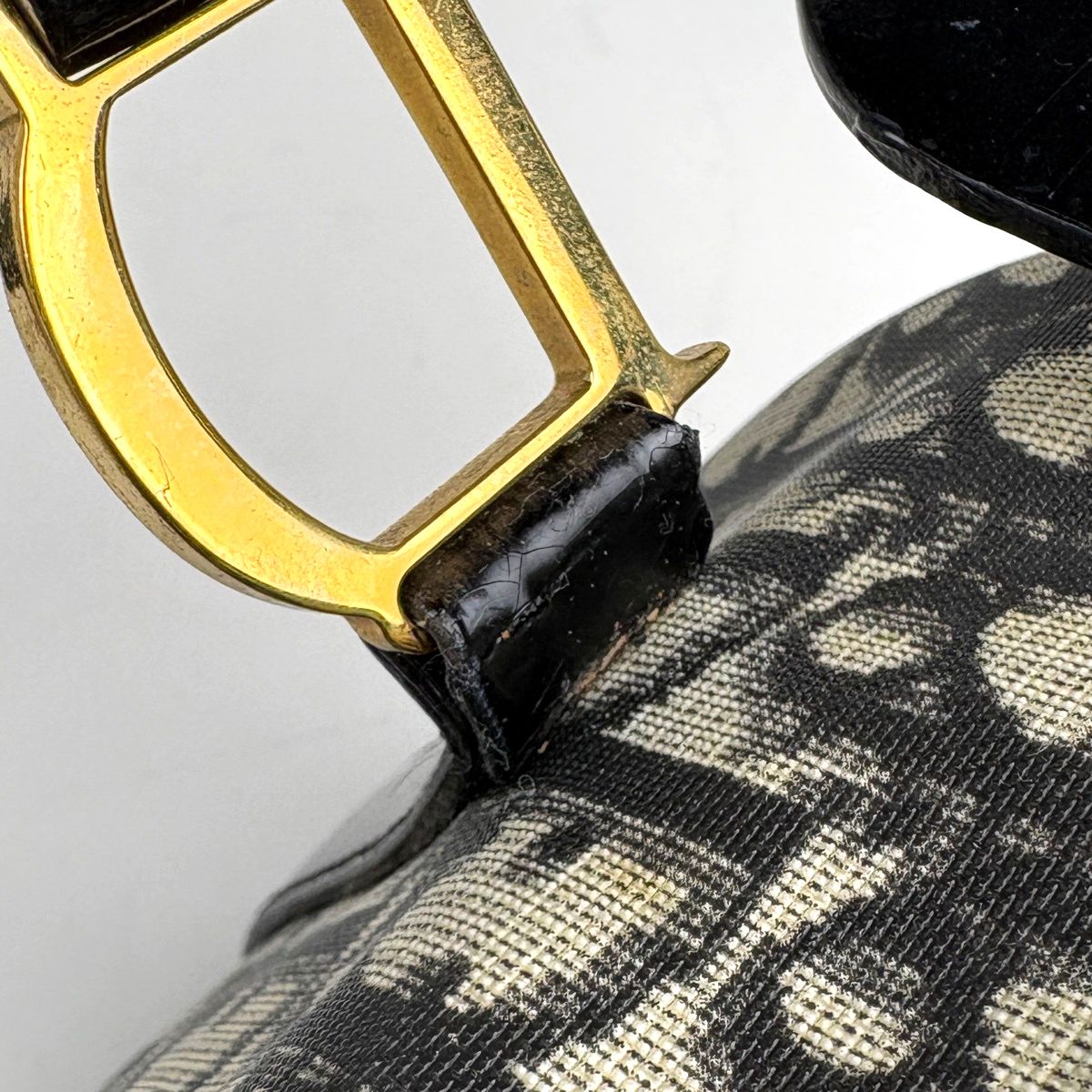 Dior Trotter Pattern Handbag Black — view 5
