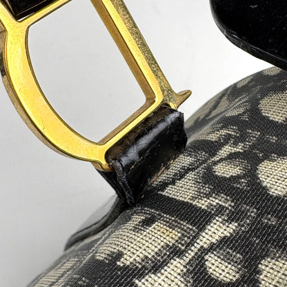 Dior Trotter Pattern Handbag Black — view 5