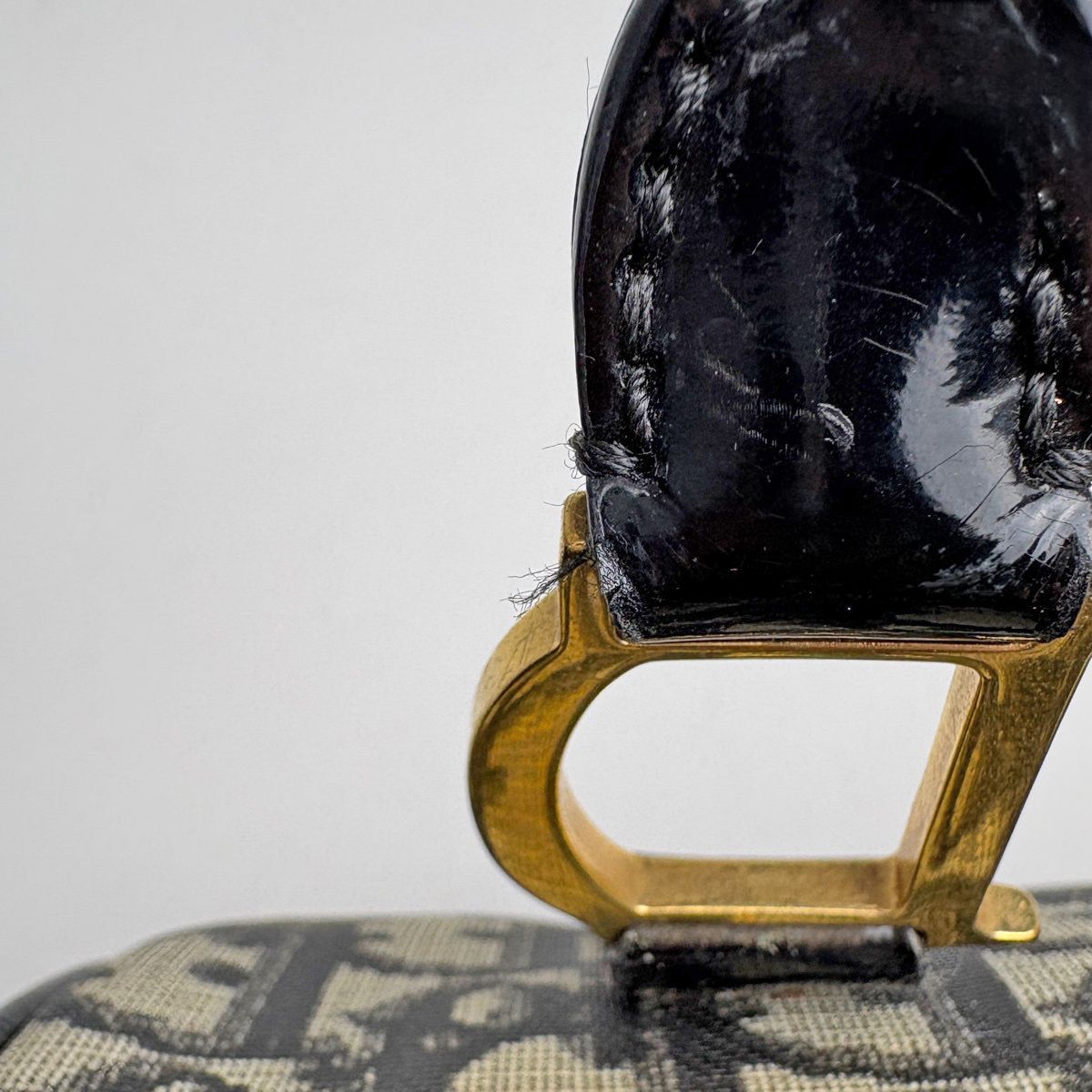 Dior Trotter Pattern Handbag Black — view 7