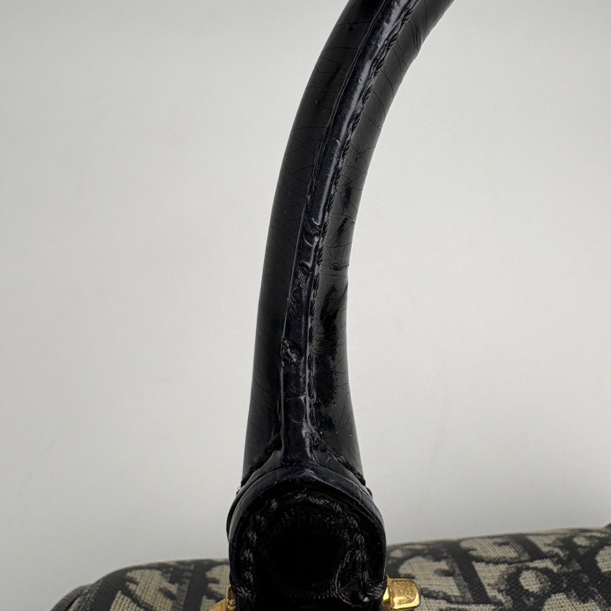 Dior Trotter Pattern Handbag Black — view 8
