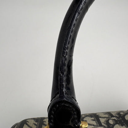 Dior Trotter Pattern Handbag Black — view 8