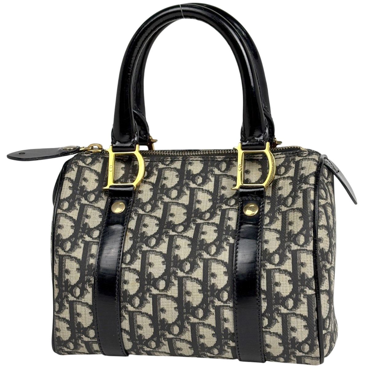 Dior Trotter Pattern Handbag Black