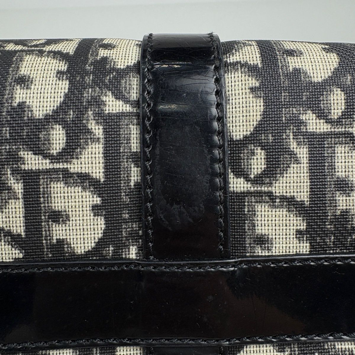 Dior Trotter Pattern Handbag Black — view 3